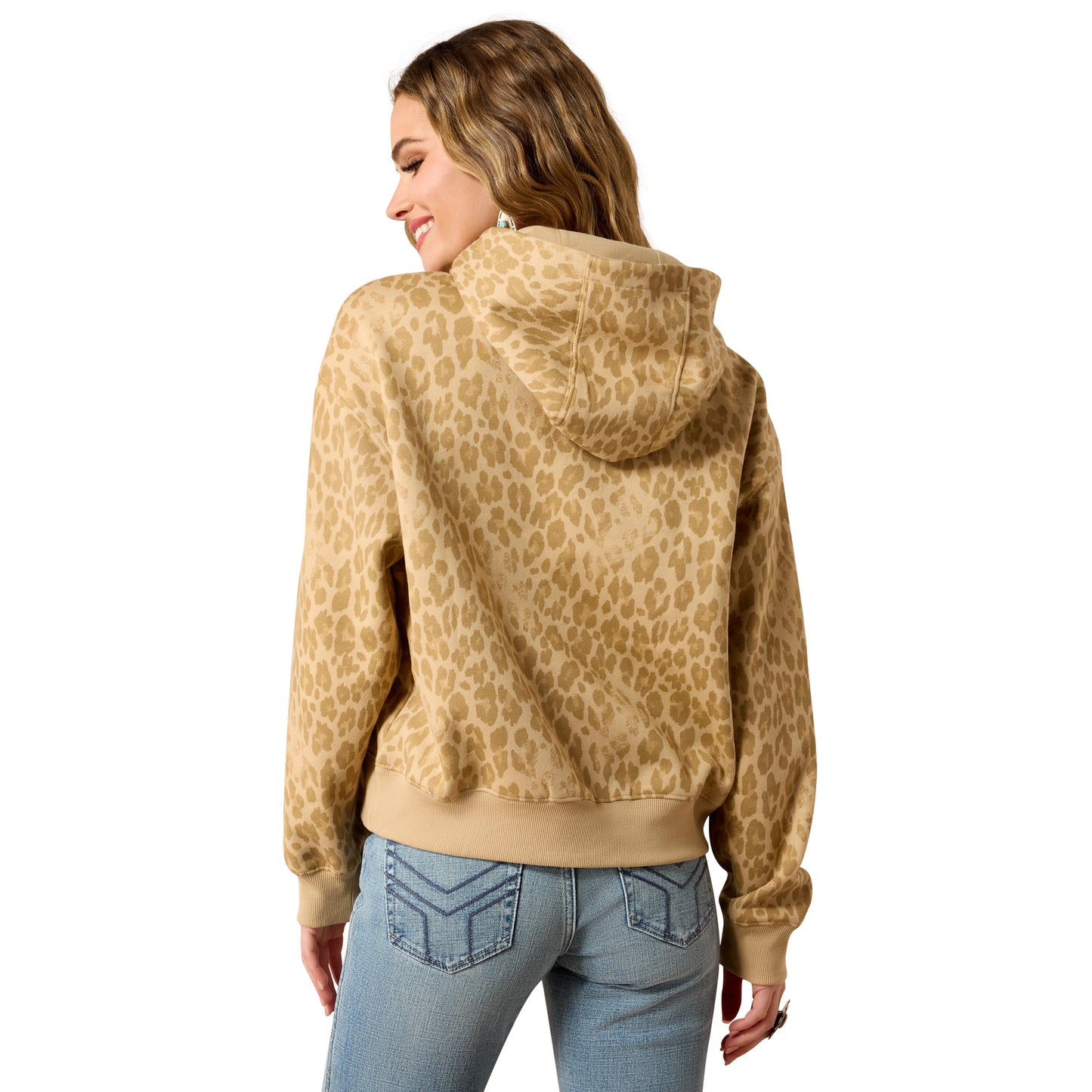 Ariat Ladies Essential Faded Leopard Fleece Hoodie 10079584