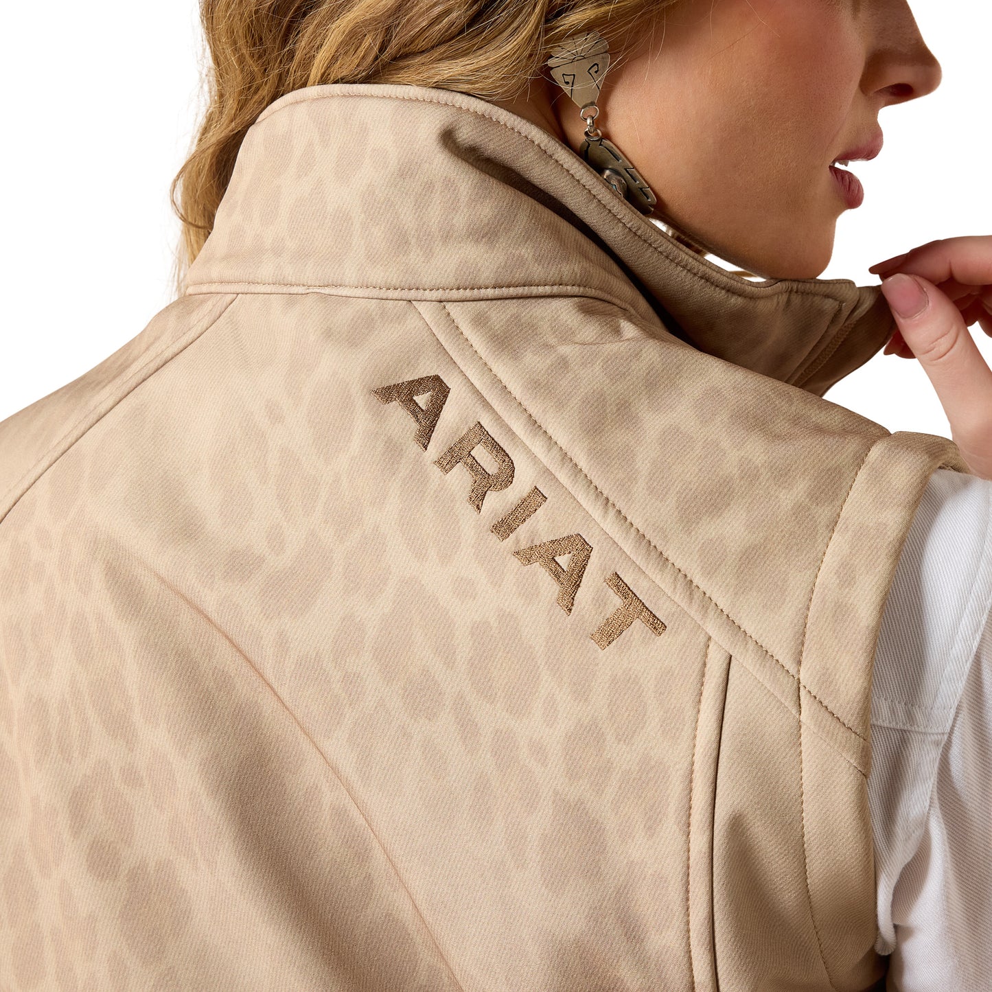 Ariat Ladies Faded Leopard Logo Softshell Print Vest 10079585