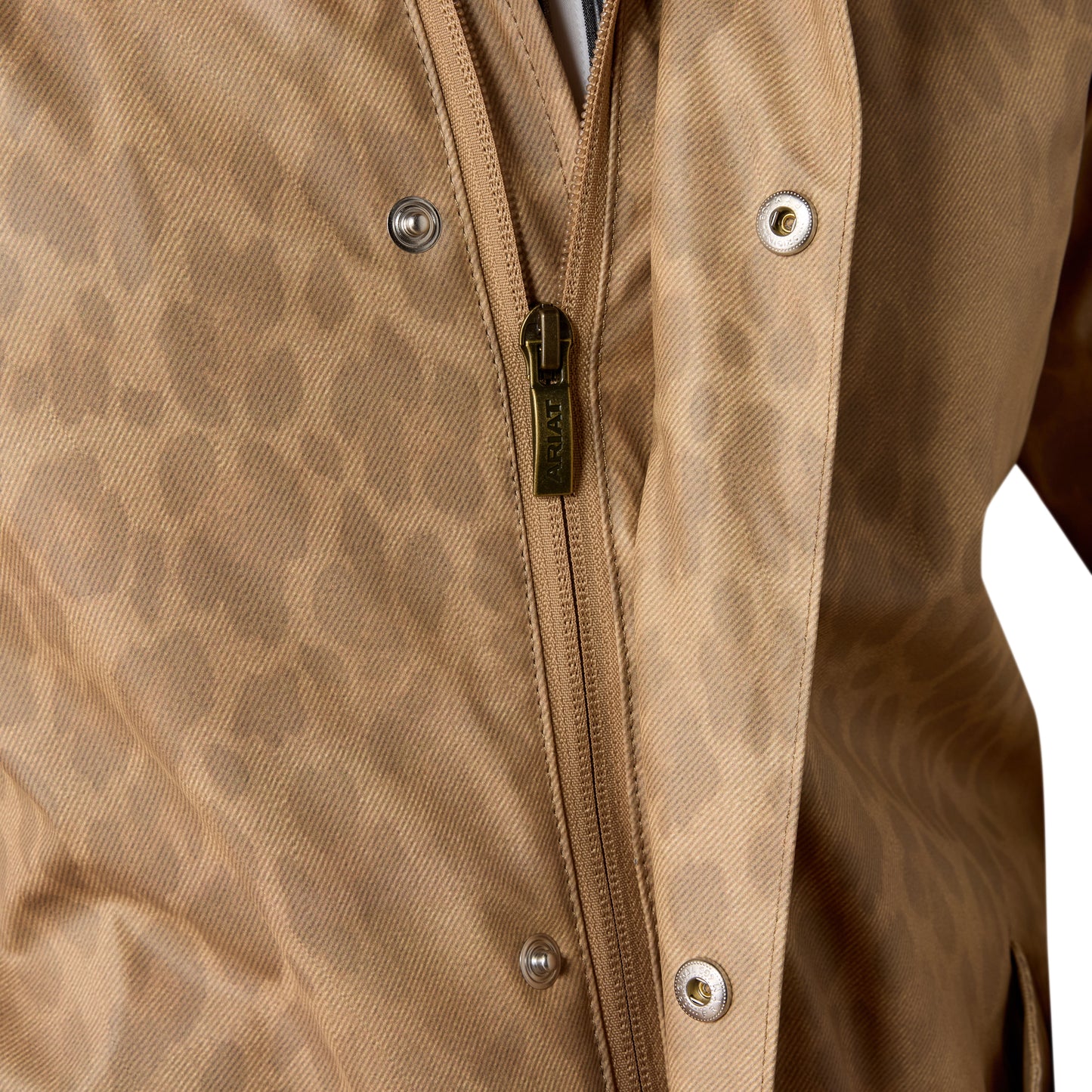 Ariat Ladies Faded Leopard Beige Drizzle Rain Coat 10079586