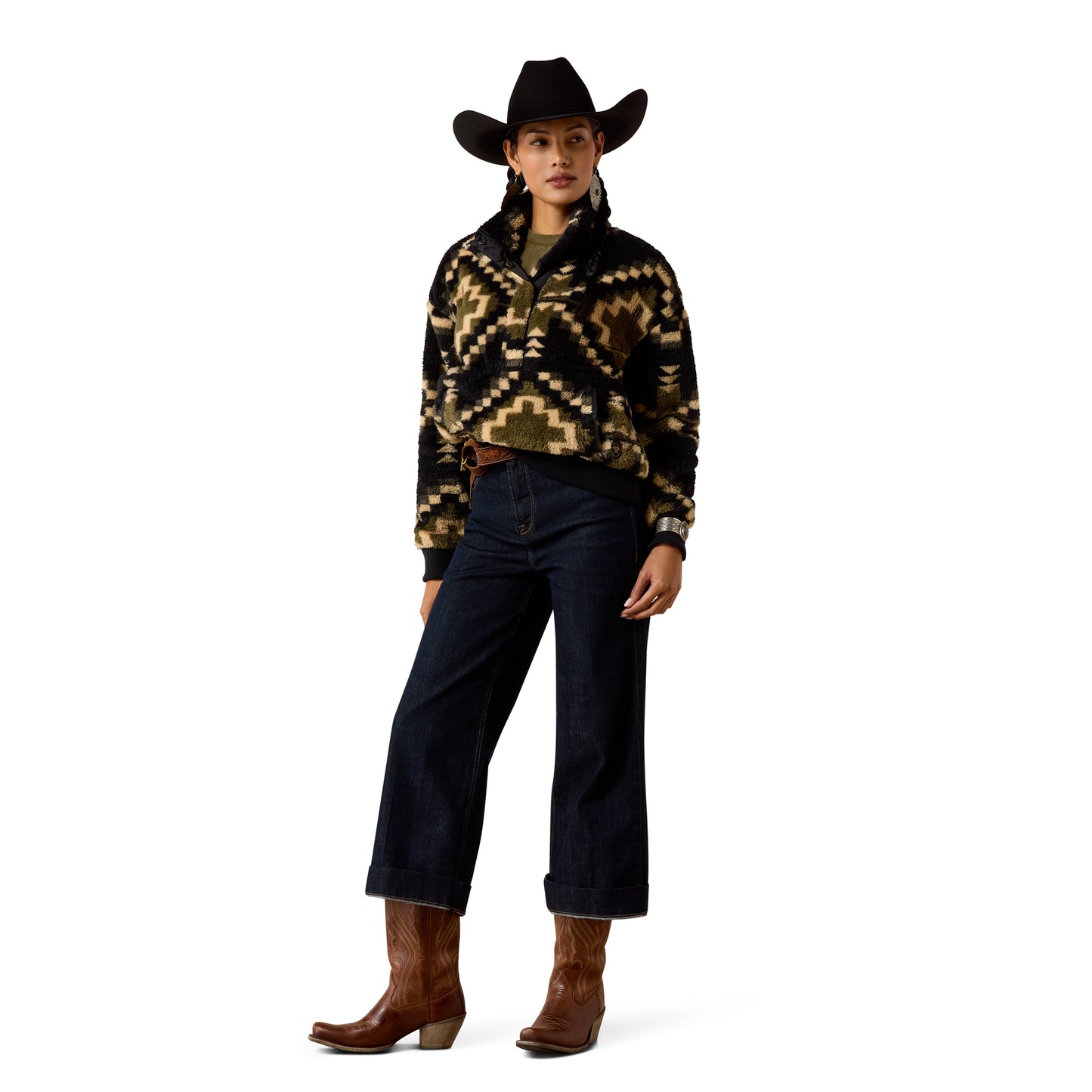 Ariat Ladies Gambit Southwest Print Berber Sweatshirt 10079622