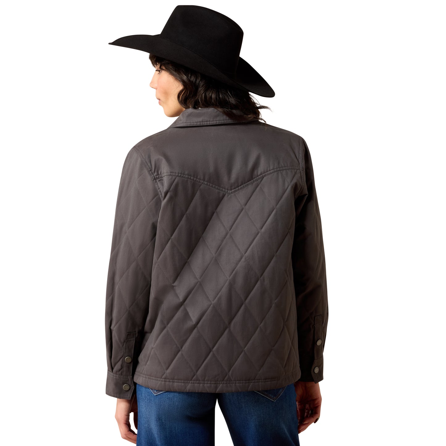 Ariat Ladies Grizzly Carbon Copy Quilted Barn Jacket 10079643