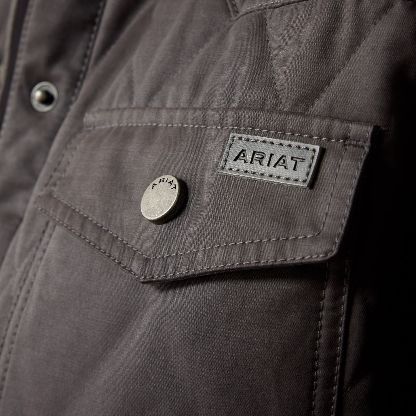 Ariat Ladies Grizzly Carbon Copy Quilted Barn Jacket 10079643