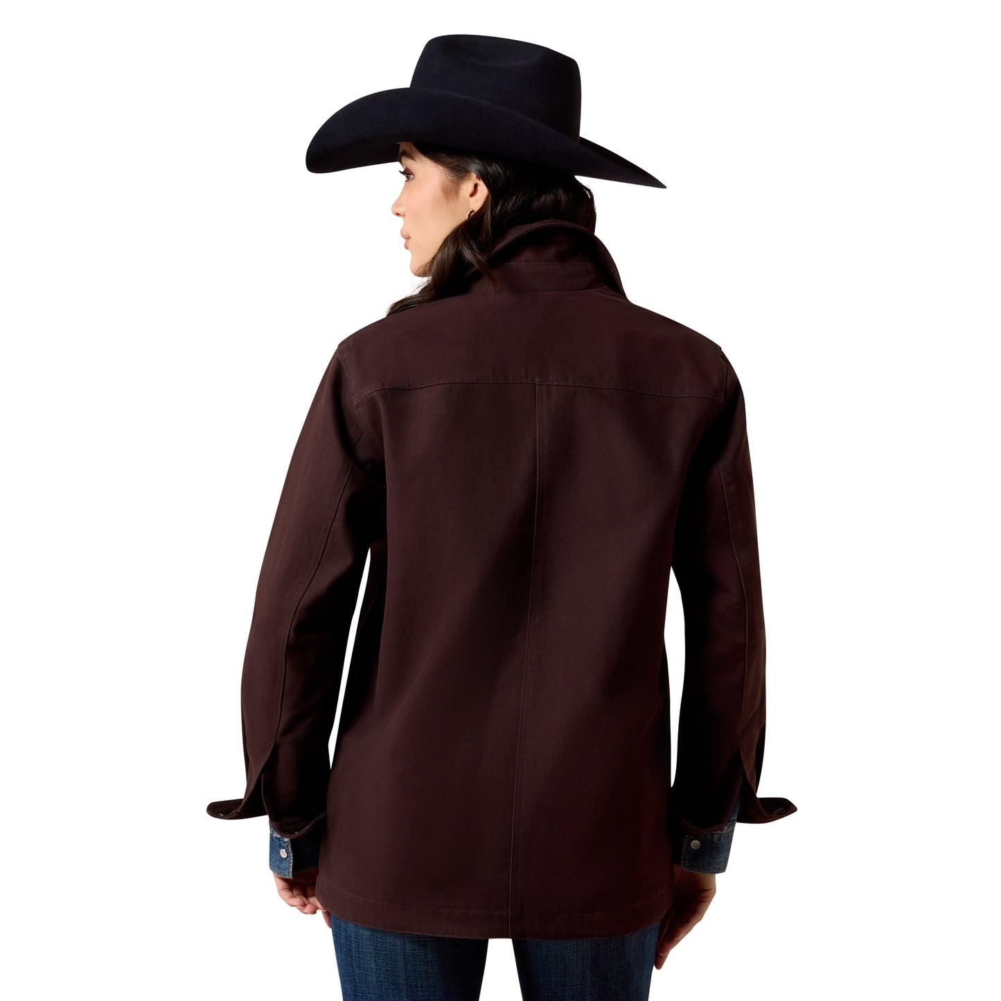 Ariat Ladies Western Canvas Chore Chocolate Plum Jacket 10079670