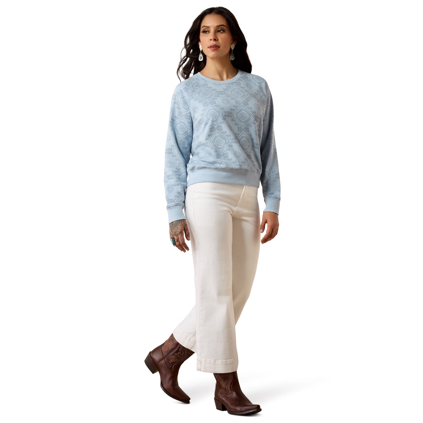 Ariat Ladies Essential Crew Lisbon Southwest Sweatshirt 10079763