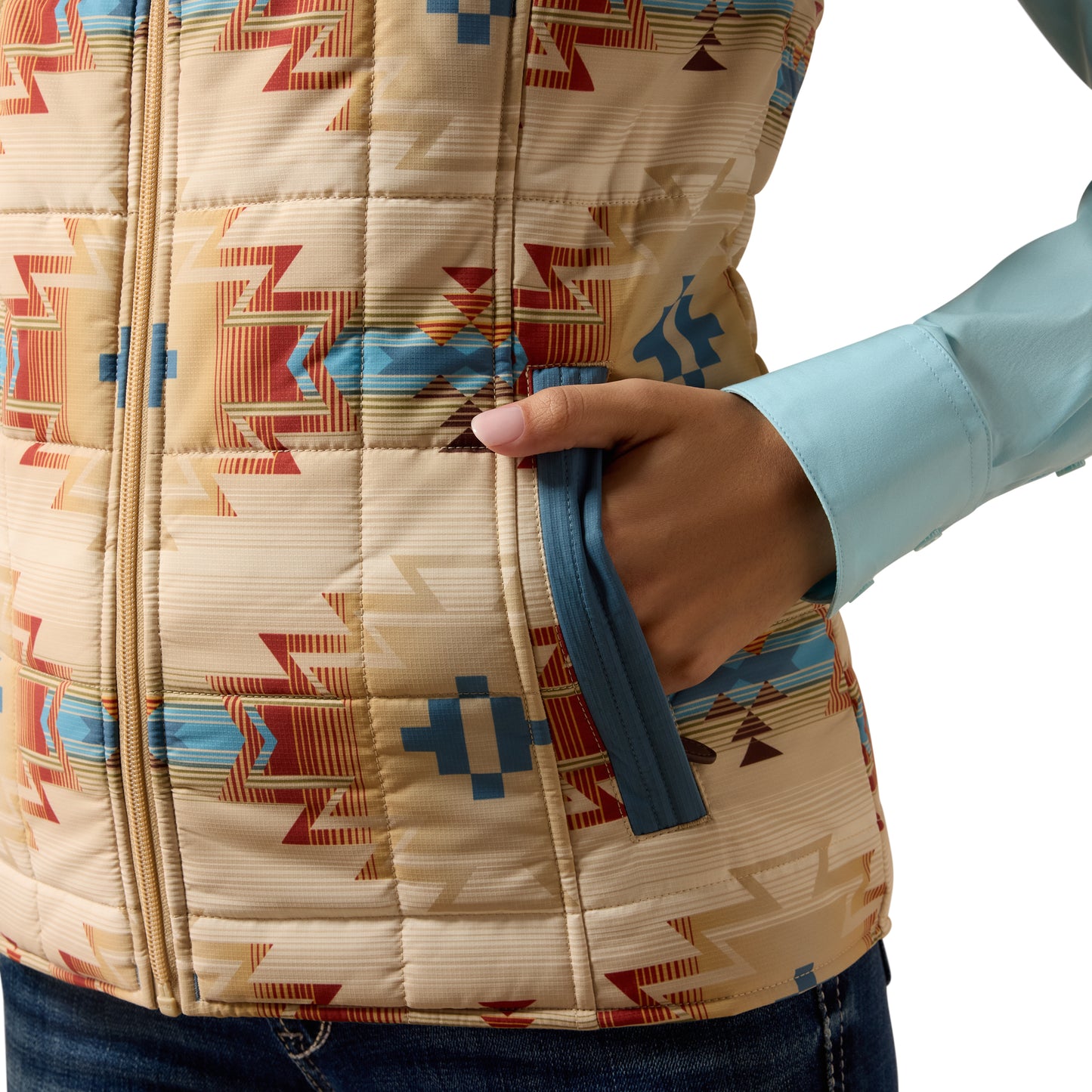 Ariat Ladies Crius Sonoma Southwest Print Insulated Vest 10079781