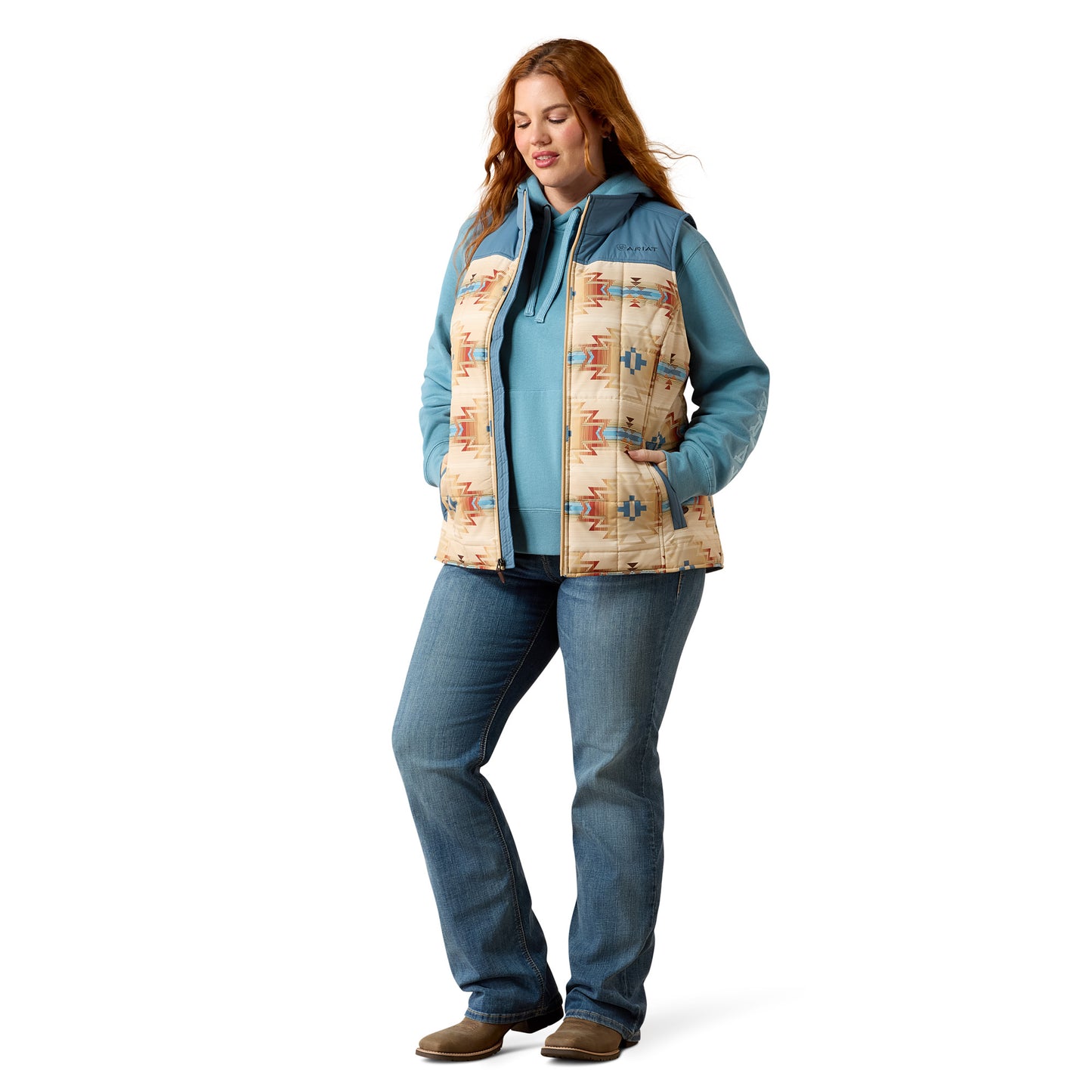 Ariat Ladies Crius Sonoma Southwest Print Insulated Vest 10079781