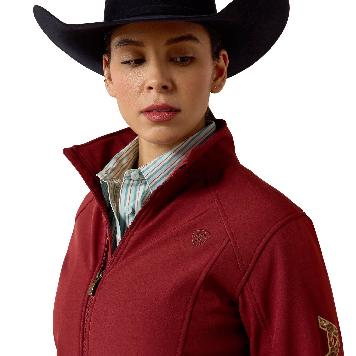 Ariat Ladies Syrah Red Logo Softshell Jacket 10079873