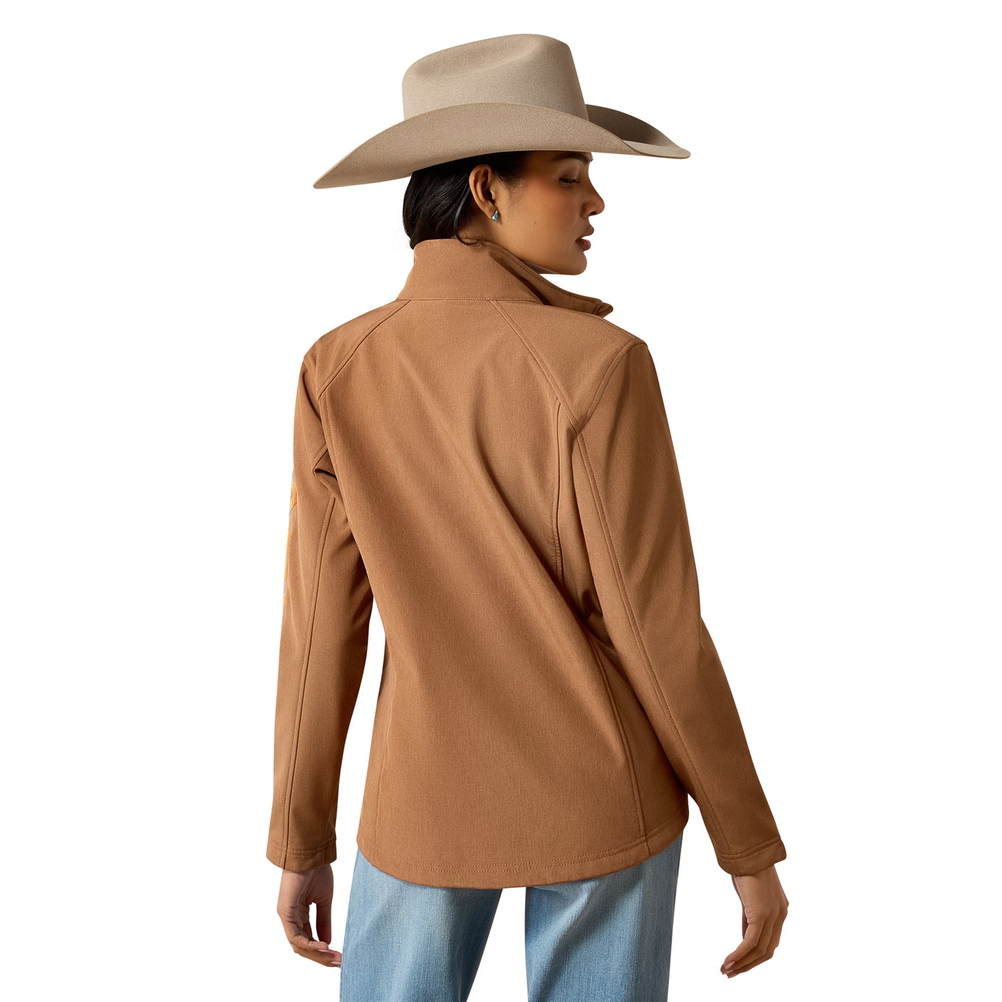 Ariat Ladies Logo Dachshun Heather Beige Softshell Jacket 10079891