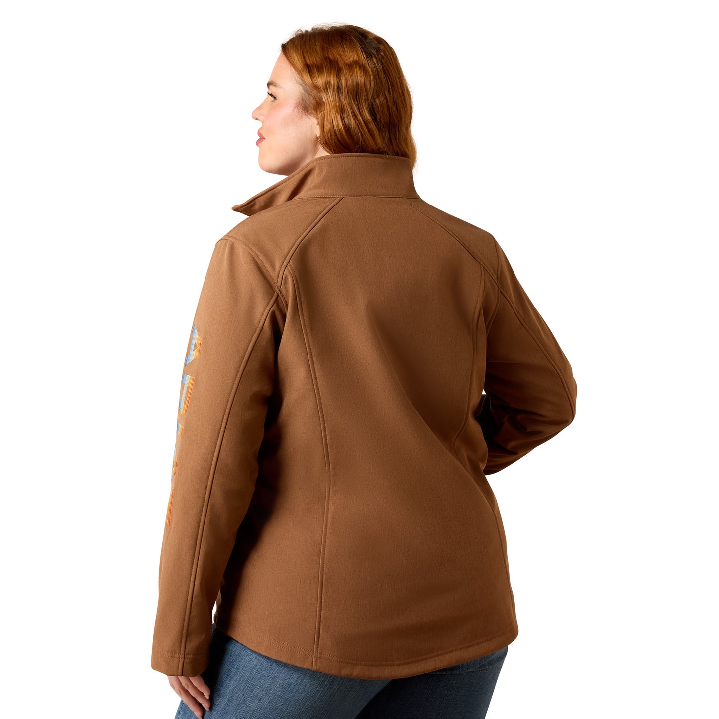 Ariat Ladies Logo Dachshun Heather Beige Softshell Jacket 10079891