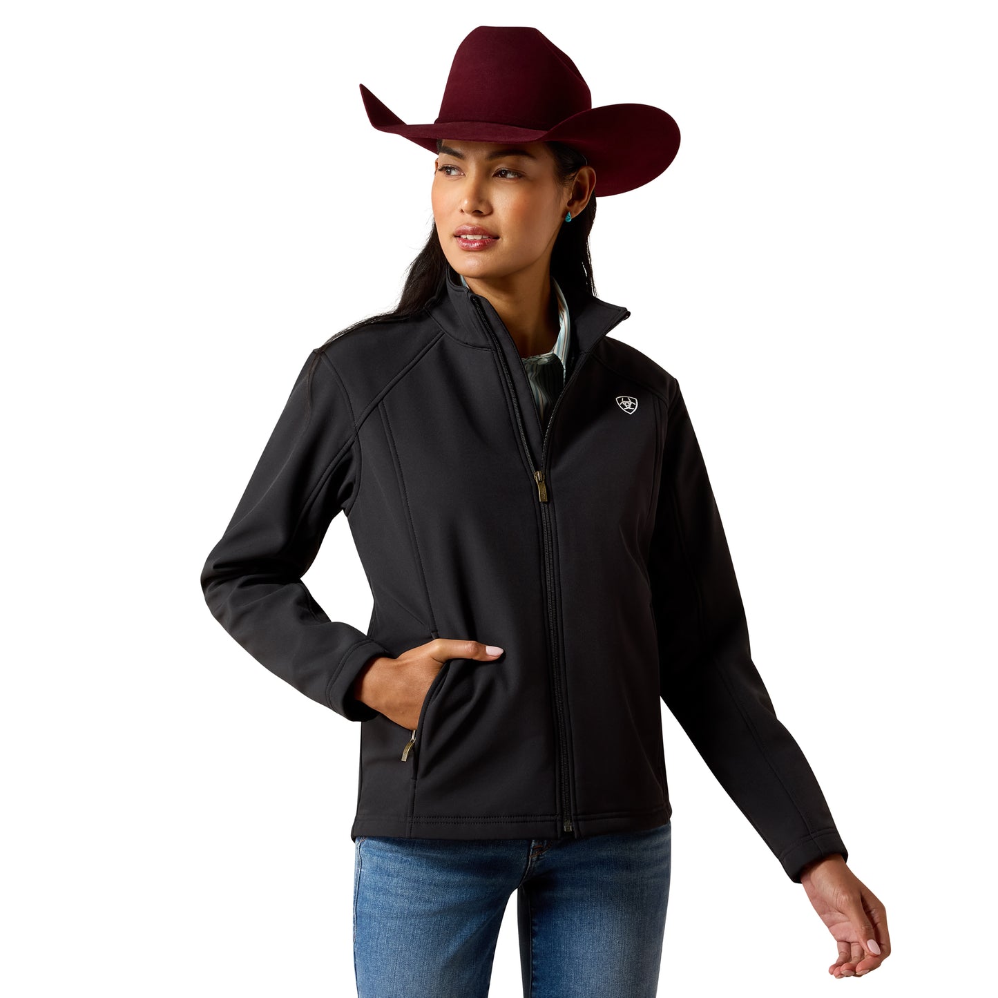 Ariat Ladies Logo Black Softshell Jacket 10079892