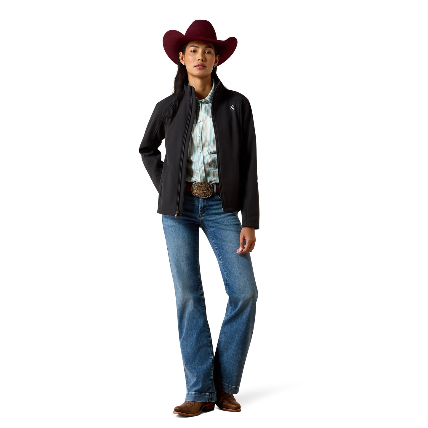 Ariat Ladies Logo Black Softshell Jacket 10079892