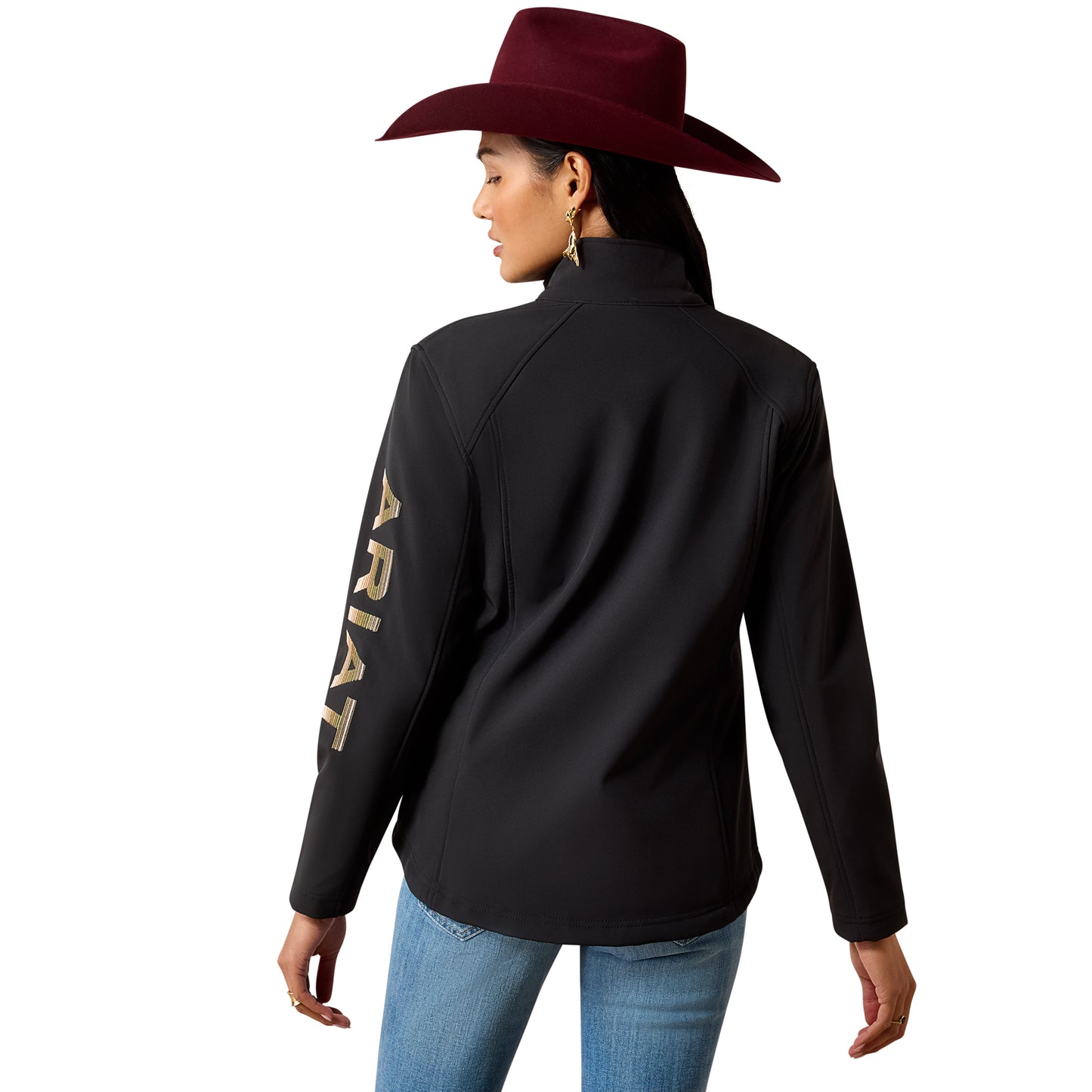 Ariat Ladies Logo Stonewall Black Softshell Jacket 10079893