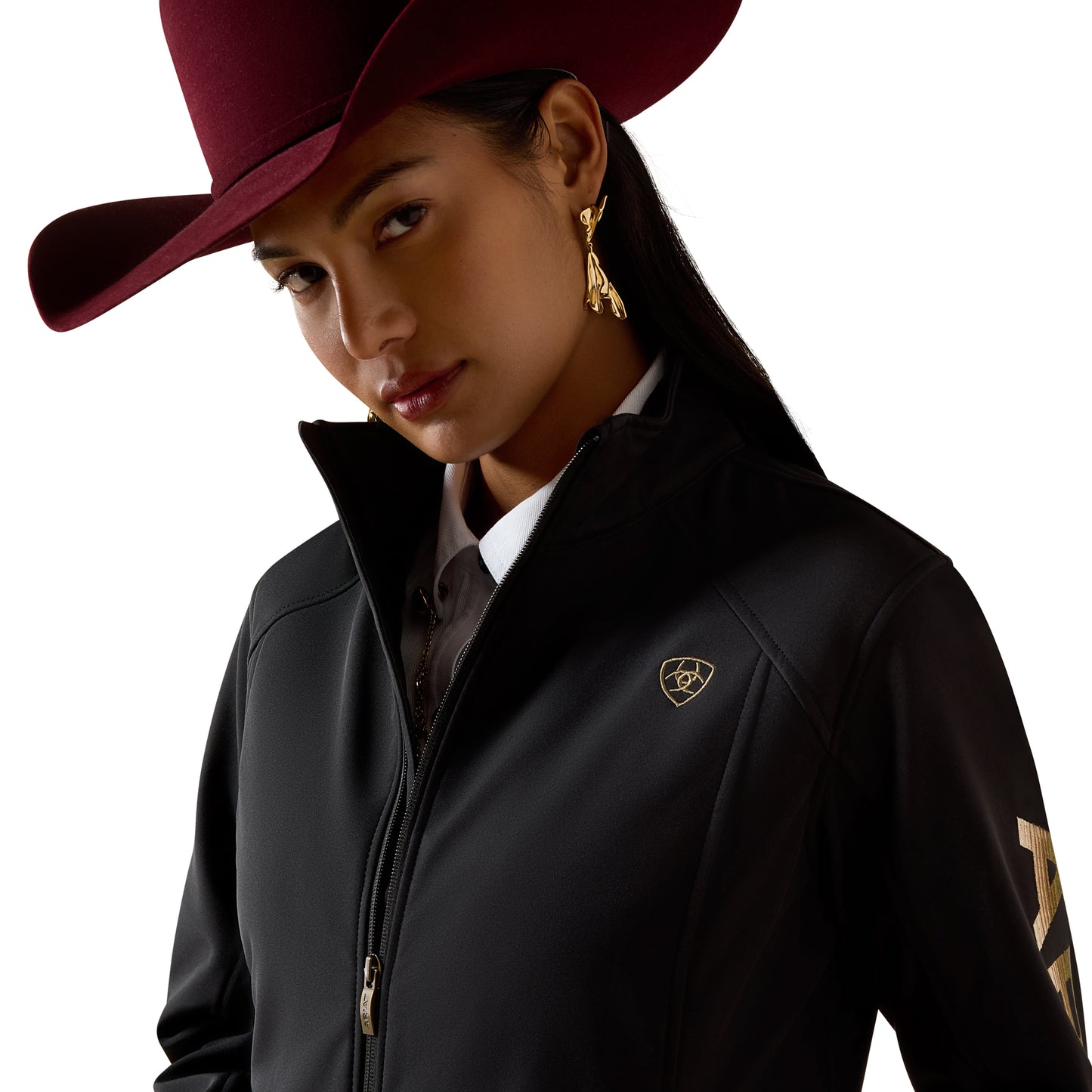 Ariat Ladies Logo Stonewall Black Softshell Jacket 10079893