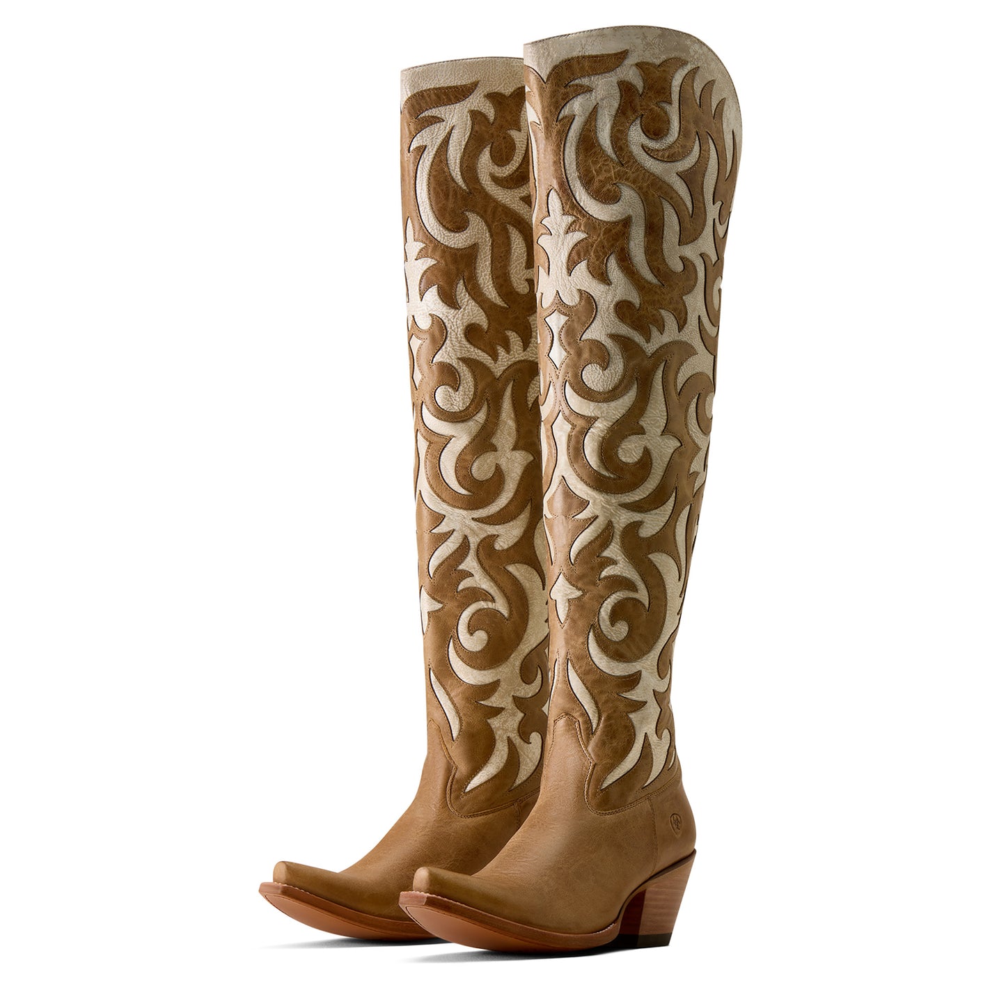 Ariat Ladies Lyra X Toe Flaxen Tan Western Boot 10080302