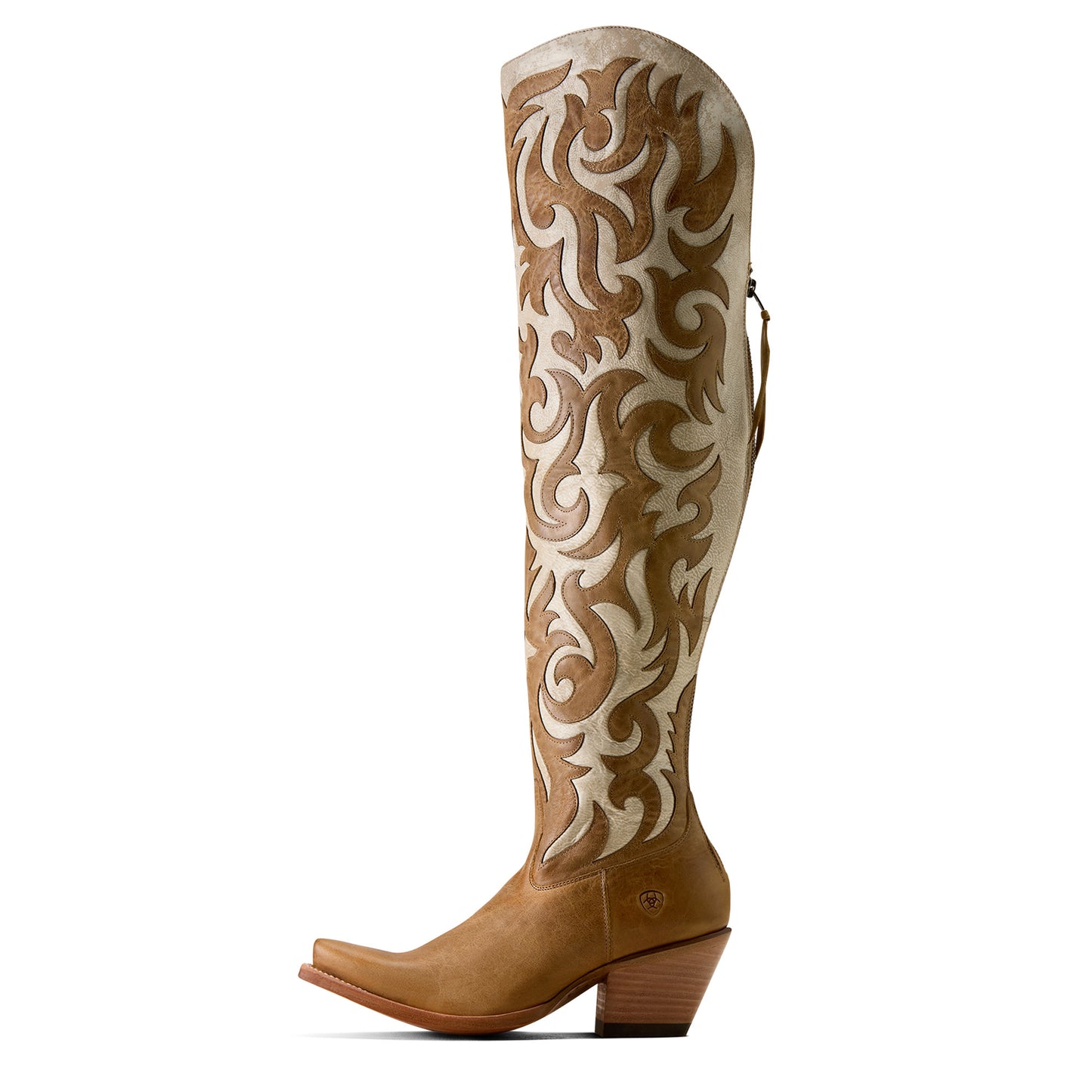 Ariat Ladies Lyra X Toe Flaxen Tan Western Boot 10080302