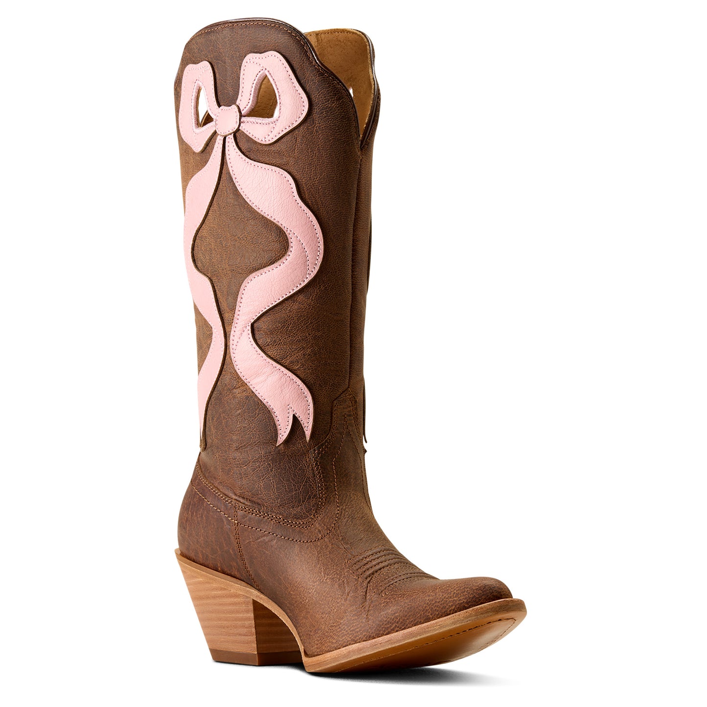 Ariat Ladies Beaux Weathered Tan J Toe Western Boot 10080307