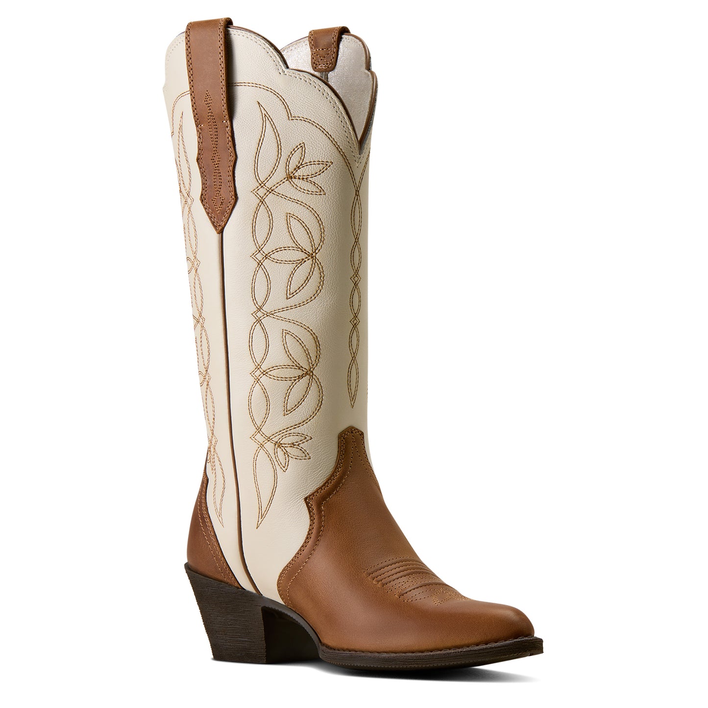 Ariat Ladies Heritage Blossom J Toe Wheat Brown Western Boot 10080319