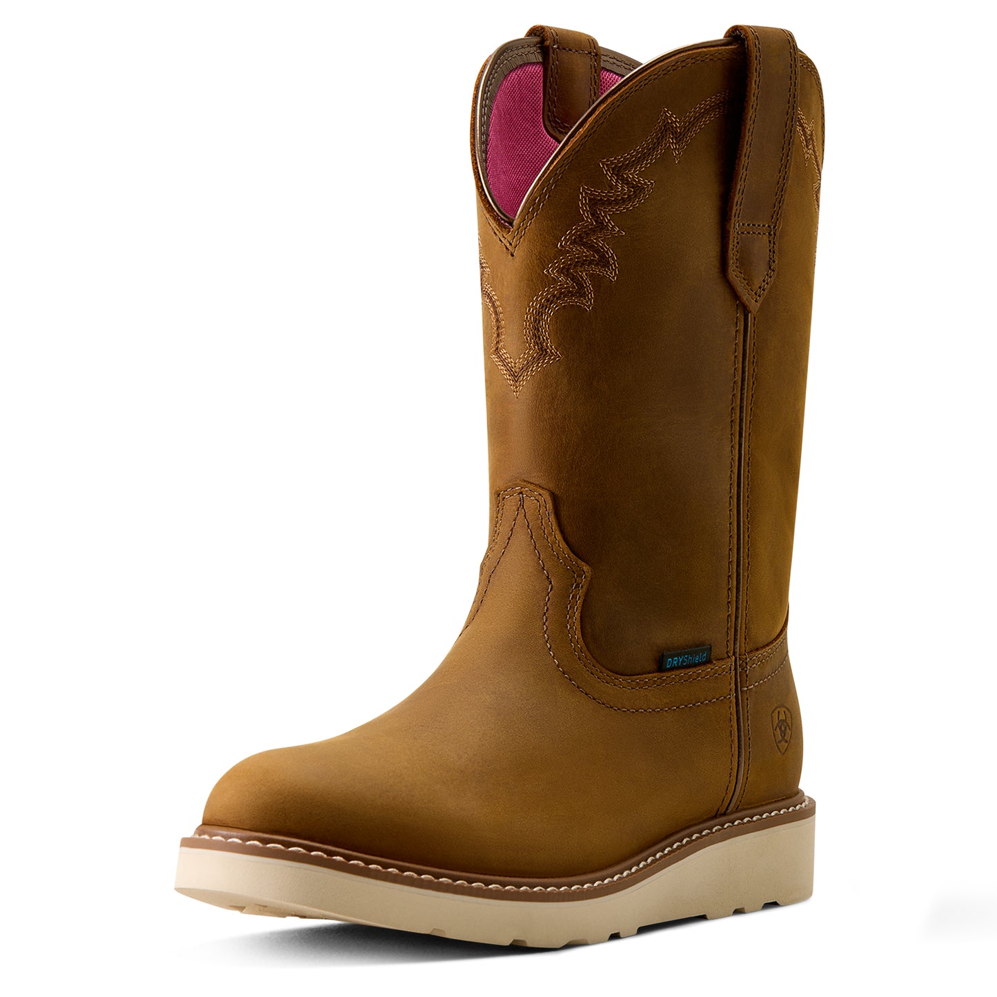 Ariat Ladies Southlite Waterproof Round Toe Distressed Brown Western Boot 10080320