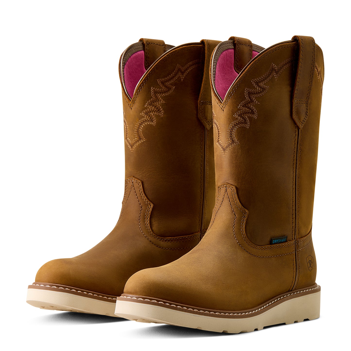 Ariat Ladies Southlite Waterproof Round Toe Distressed Brown Western Boot 10080320