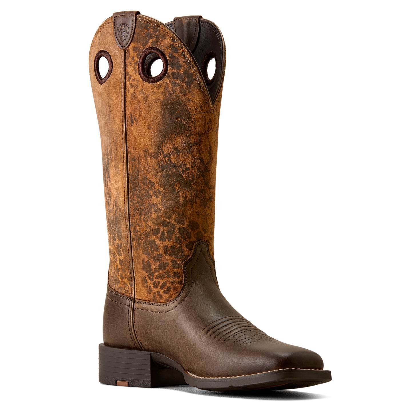 Ariat Ladies Round Up Ryder Dark Cacao Wide Square Toe Western Boot 10080351