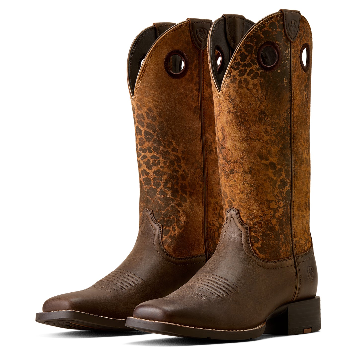 Ariat Ladies Round Up Ryder Dark Cacao Wide Square Toe Western Boot 10080351