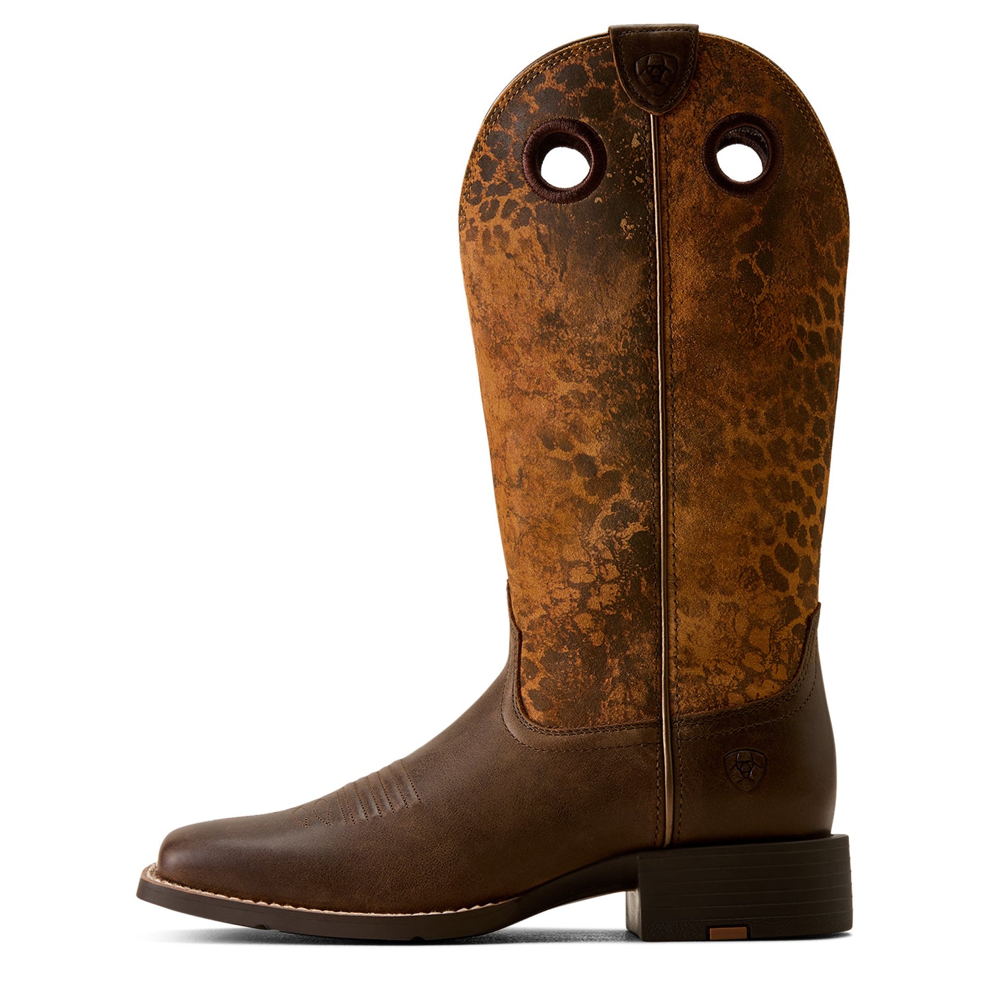 Ariat Ladies Round Up Ryder Dark Cacao Wide Square Toe Western Boot 10080351