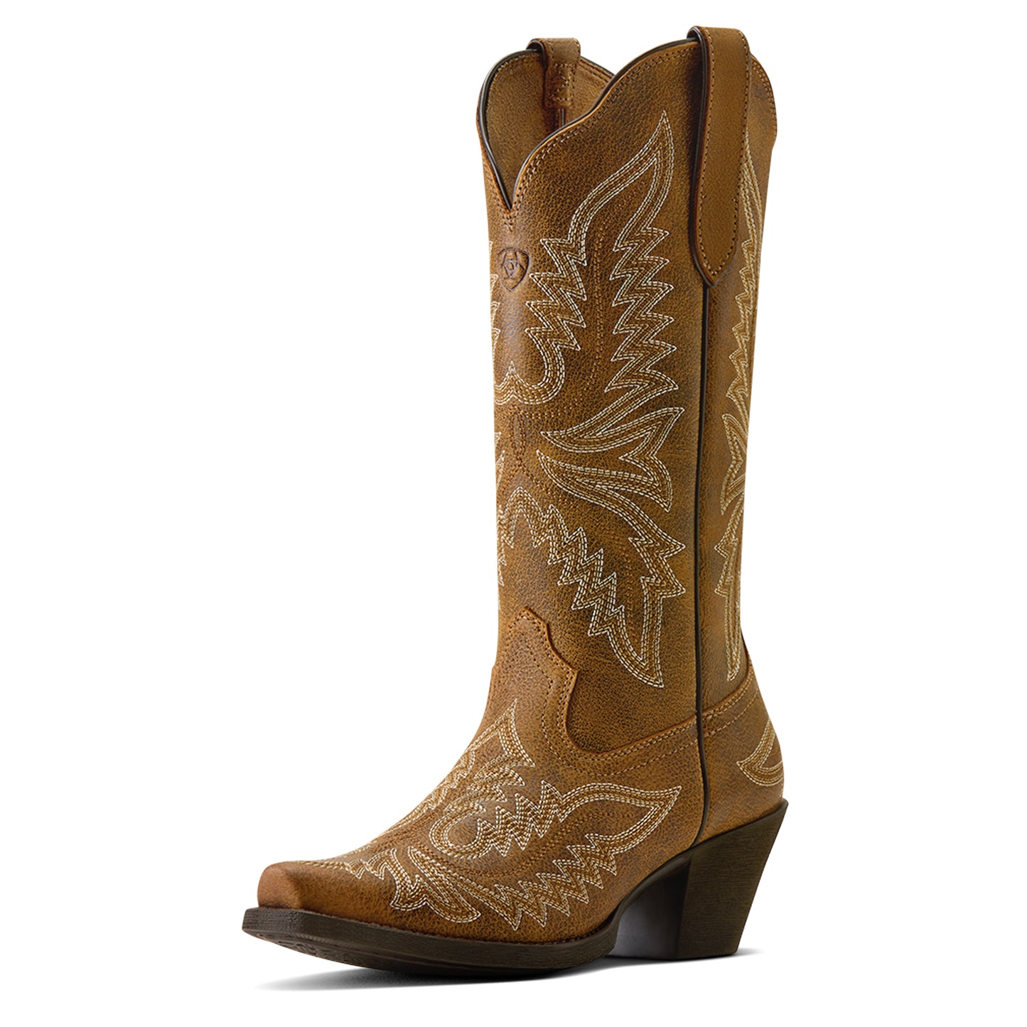 Ariat Ladies Round Up Collins Brown Bomber D Toe Western Boot 10080383