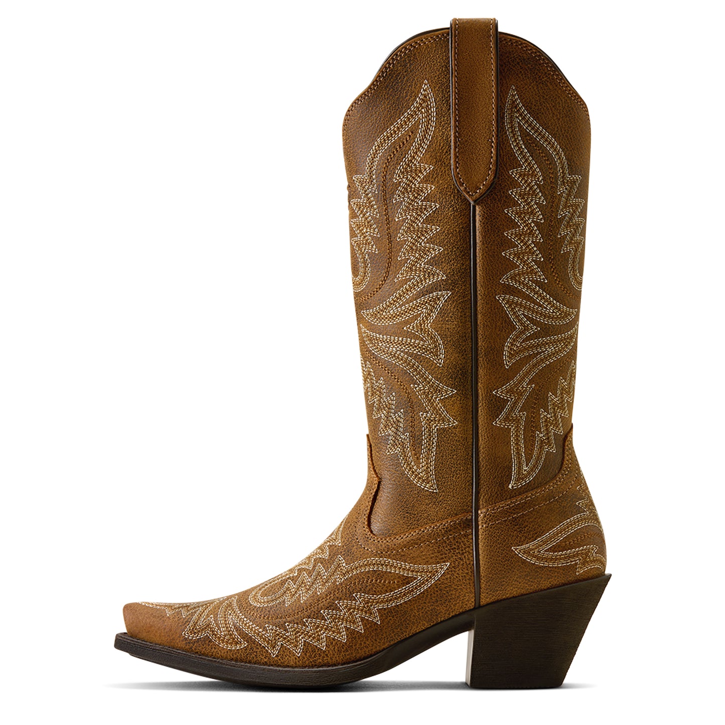 Ariat Ladies Round Up Collins Brown Bomber D Toe Western Boot 10080383