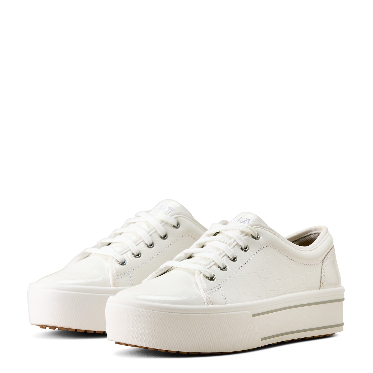 Ariat Ladies Skylar Patent White Croc Print Shoe 10080405