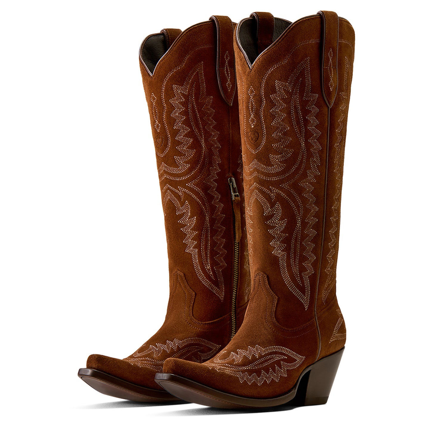 Ariat Ladies Casanova Oiled Tan Suede Leather X Toe Western Boot 10080418