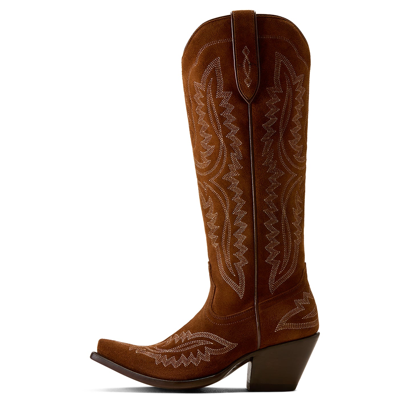 Ariat Ladies Casanova Oiled Tan Suede Leather X Toe Western Boot 10080418