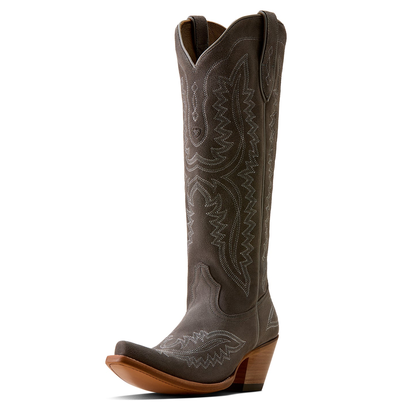 Ariat Ladies Casanova Ash Suede Leather X Toe Western Boot 10080419
