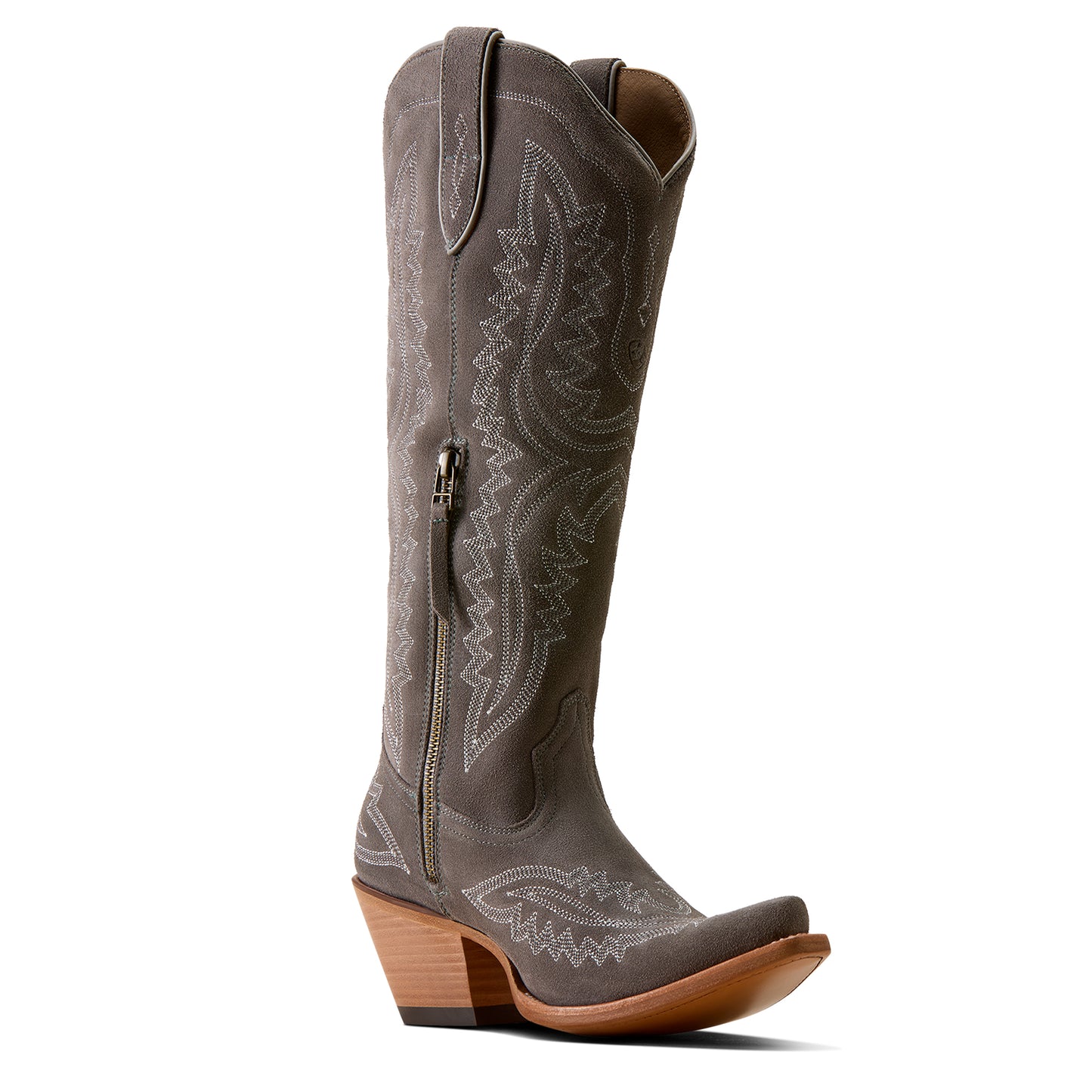 Ariat Ladies Casanova Ash Suede Leather X Toe Western Boot 10080419