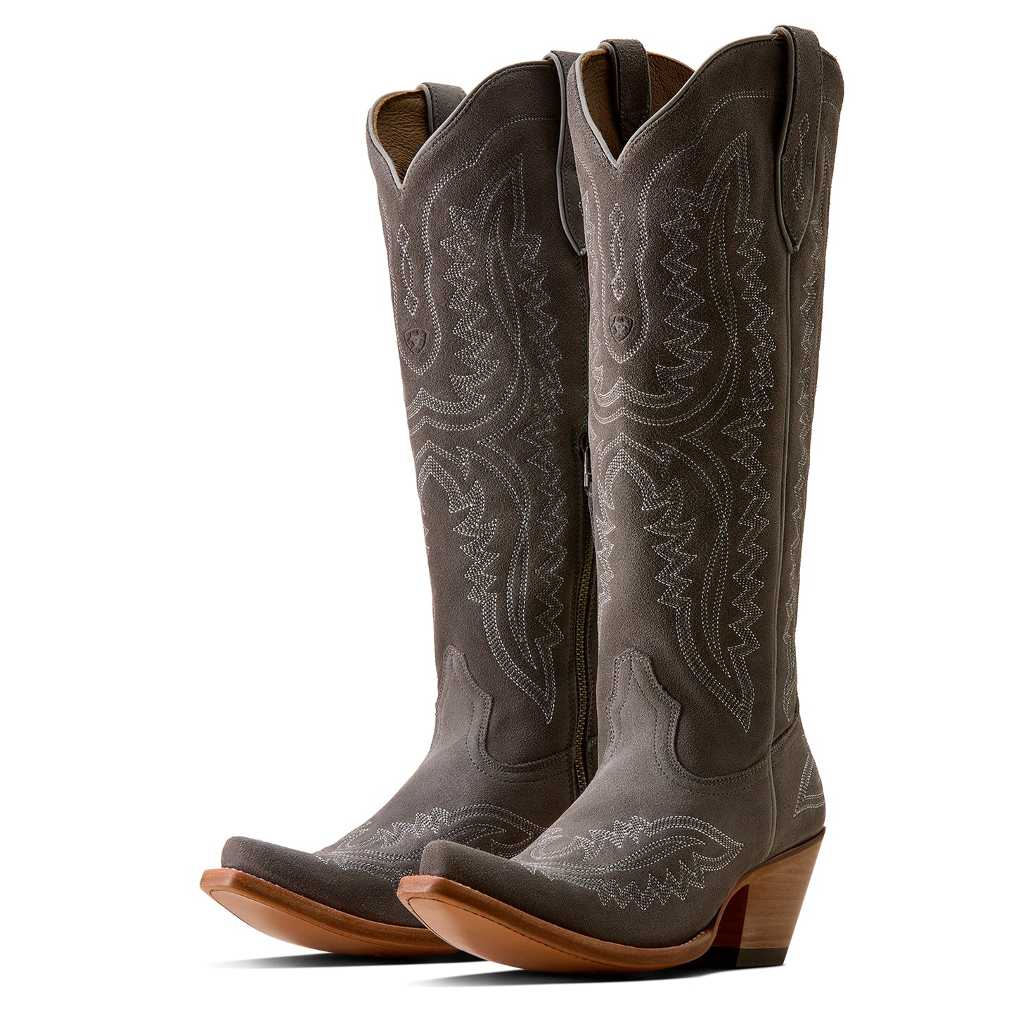 Ariat Ladies Casanova Ash Suede Leather X Toe Western Boot 10080419