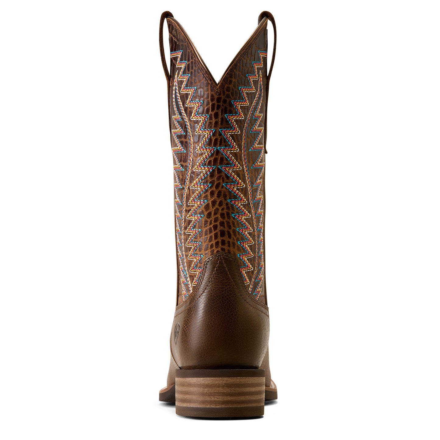 Ariat Ladies Monte Vista Wicker Brown Wide Square Toe Western Boot 10080466
