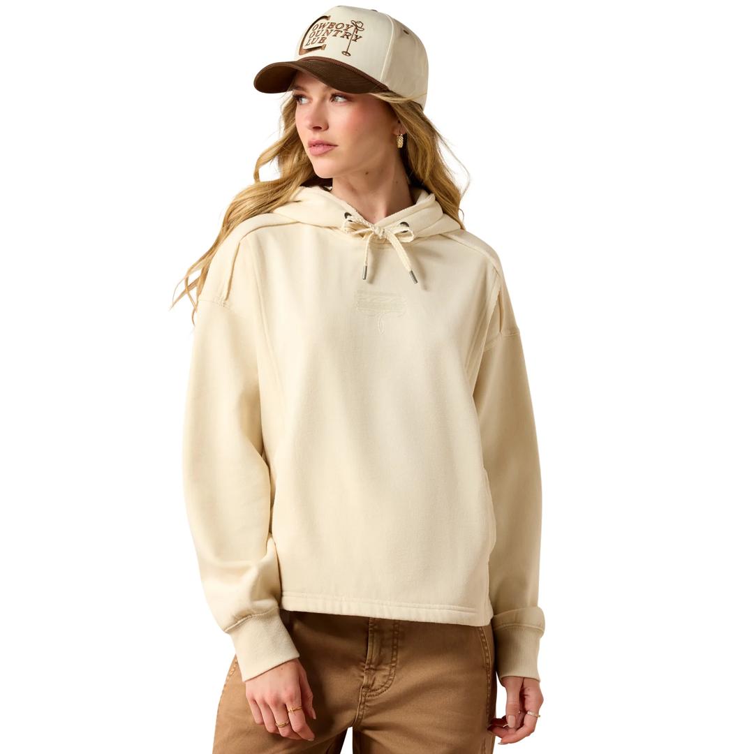 Ariat Ladies Daydreamer Parchment Hoodie 10080507 front