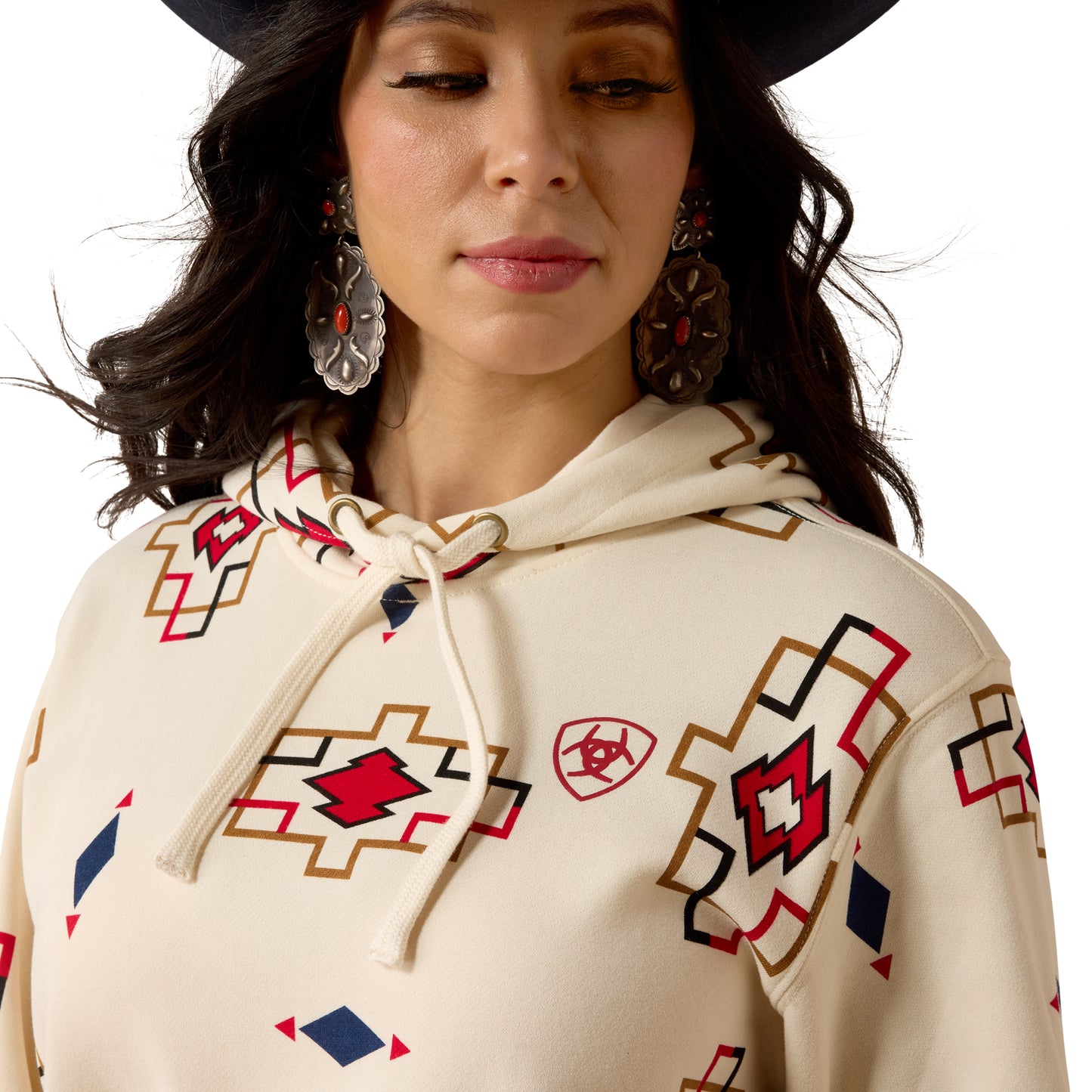Ariat Ladies Logo 2.0 Mosaic Southwest Printed Hoodie 10080592