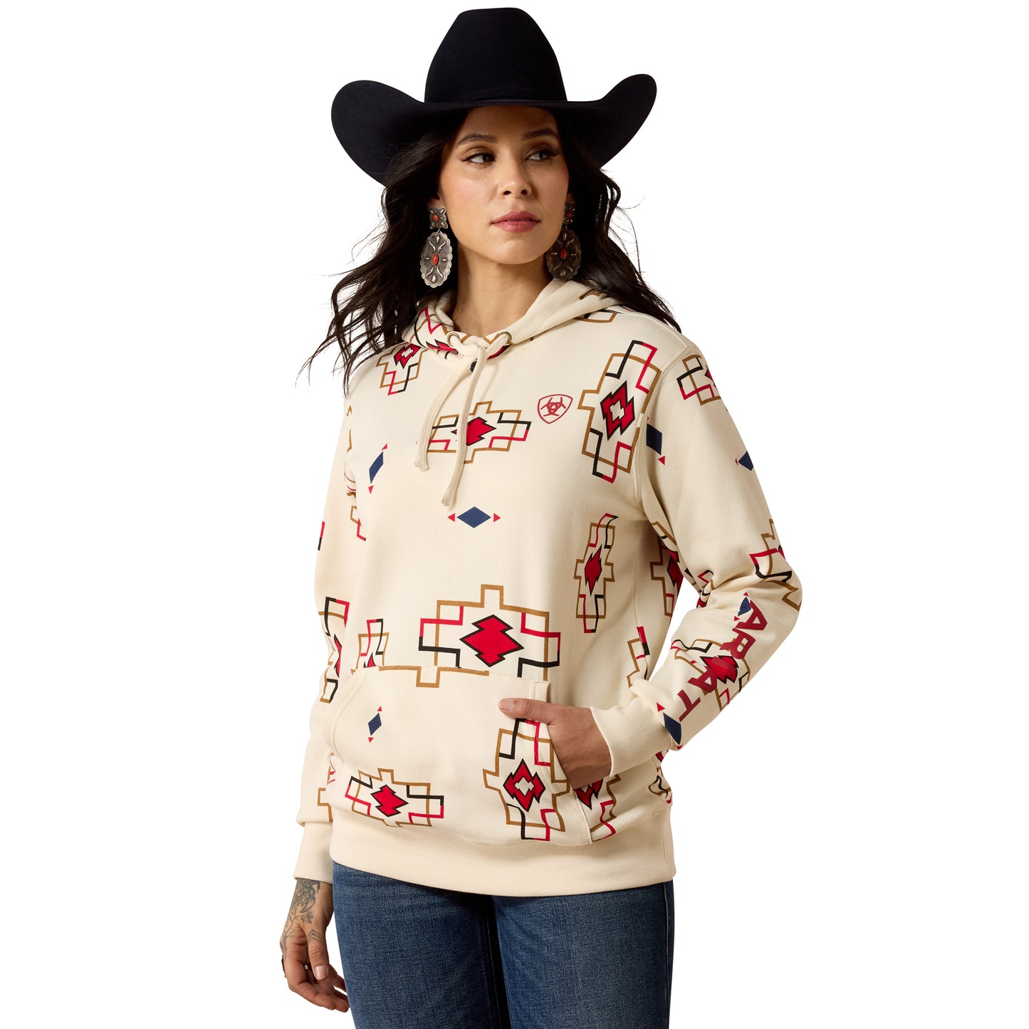 Ariat Ladies Logo 2.0 Mosaic Southwest Printed Hoodie 10080592