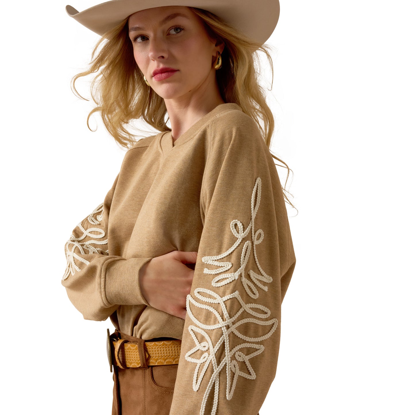 Ariat Ladies Khaki Heather Juliette Sweatshirt 10080602