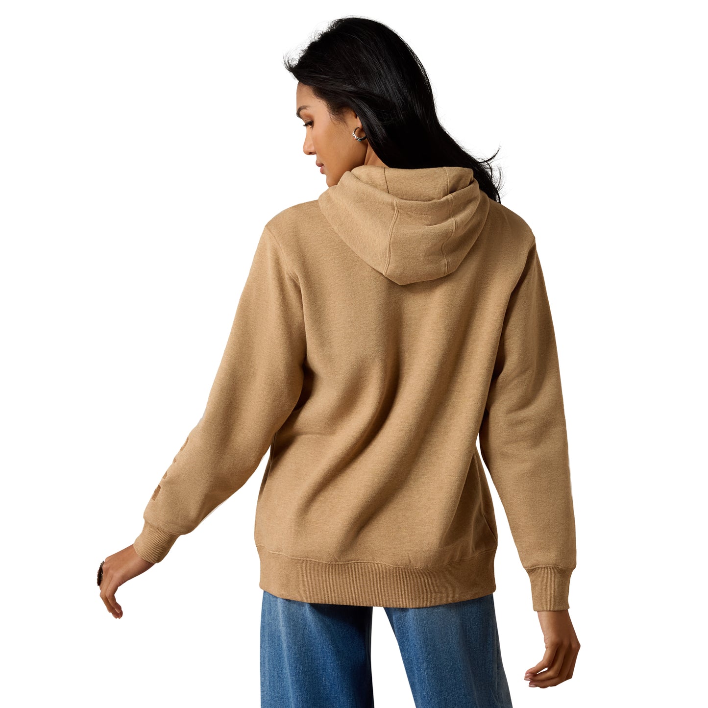 Ariat Ladies Logo 2.0 Khaki Heather Hoodie 10080603