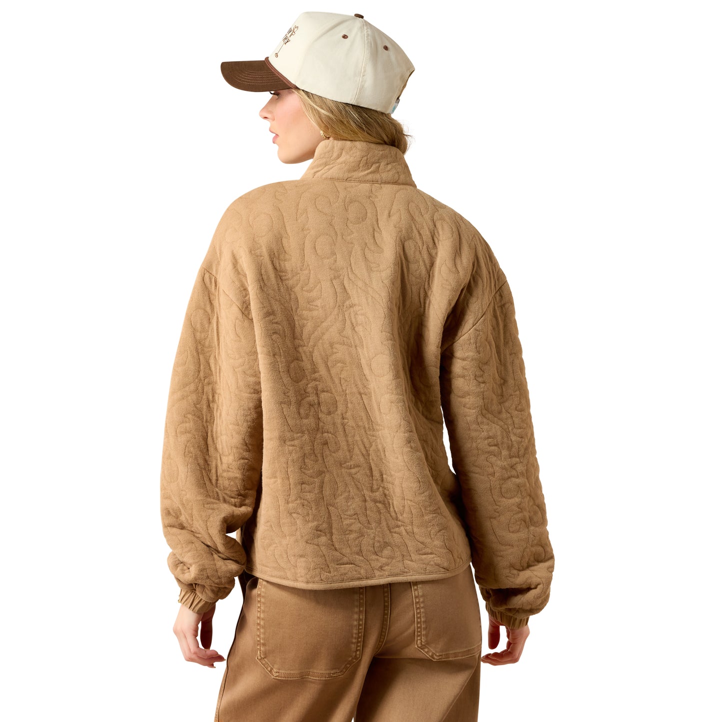 Ariat Ladies Tiger's Eye Boot Stitch 1/2 Zip Pullover 10080634