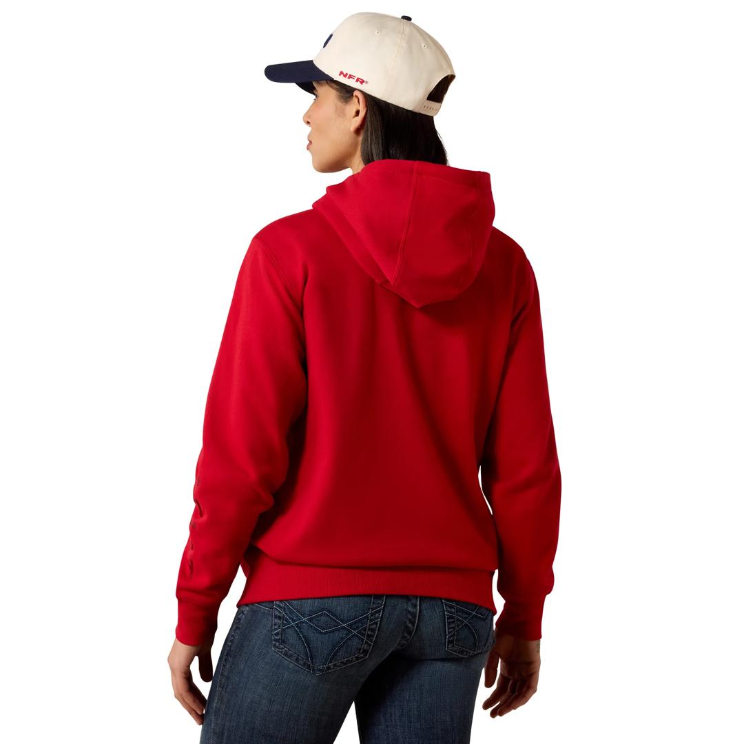 Ariat Ladies Logo 2.0 Savvy Red Hoodie 10080645 back