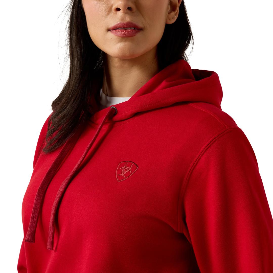 Ariat Ladies Logo 2.0 Savvy Red Hoodie 10080645 detail01