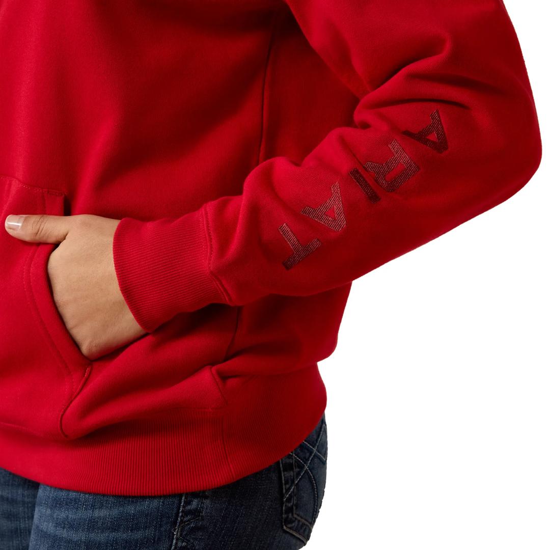 Ariat Ladies Logo 2.0 Savvy Red Hoodie 10080645 detail02