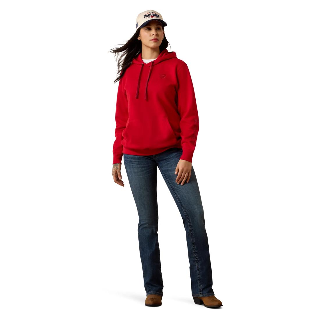 Ariat Ladies Logo 2.0 Savvy Red Hoodie 10080645 full