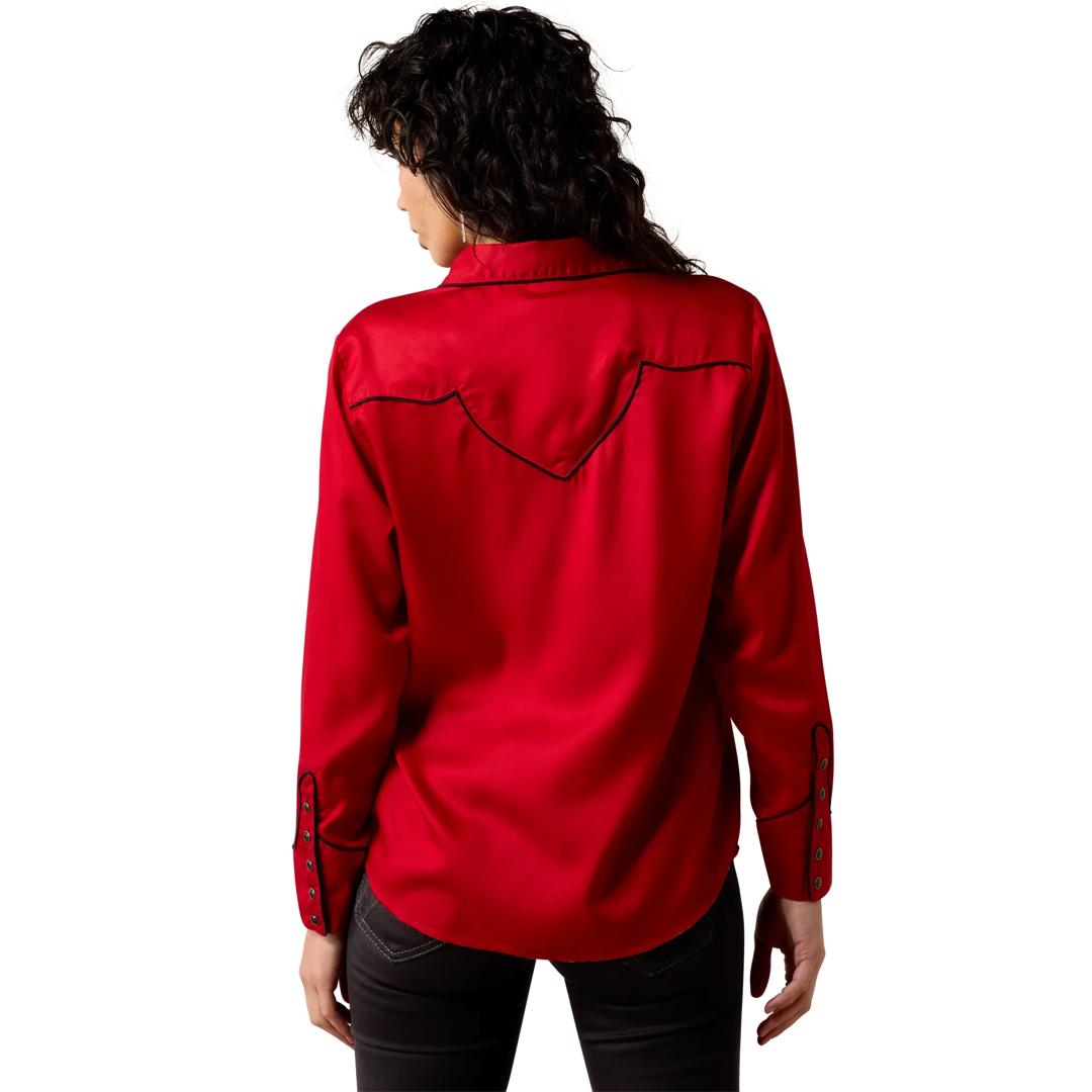 Ariat Ladies Savvy Red Audrey Western Snap Button Down 10080646 back