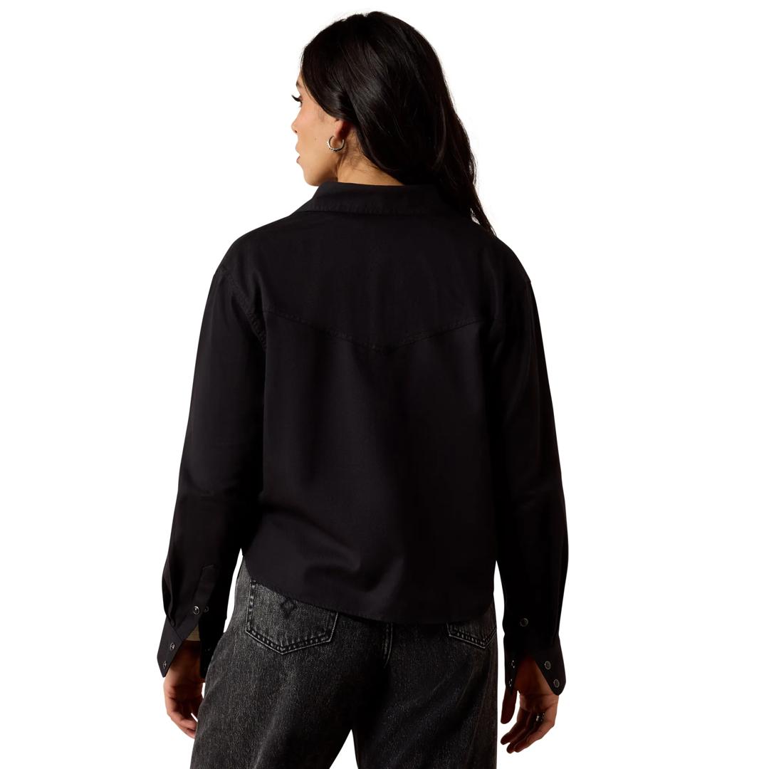 Ariat Ladies Black Midnight Western Snap Button Down 10080690 back