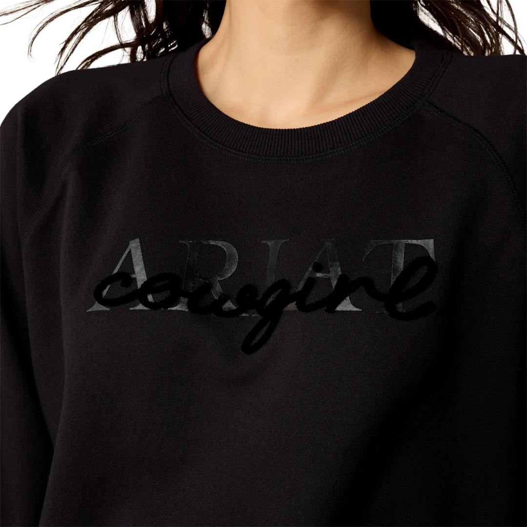 Ariat Ladies Essential Crew Black Sweatshirt 10080692 detail01