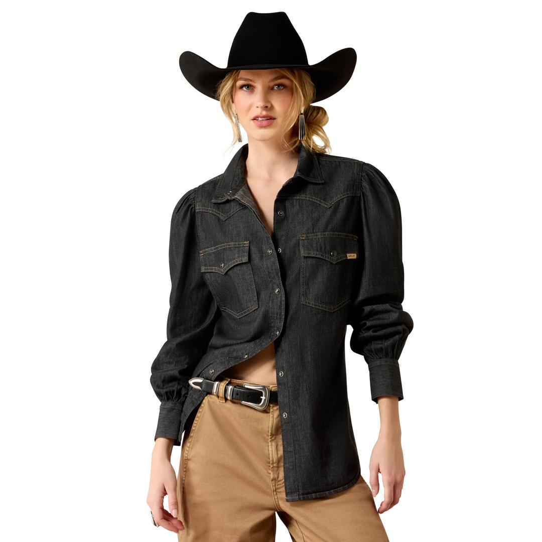 Ariat Ladies Black Tint Nina Western Button Down 10080865 front