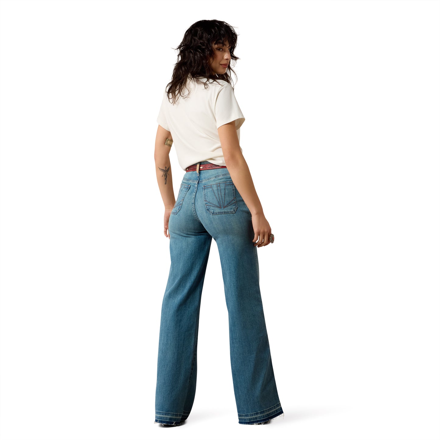 Ariat Ladies Ultra High Rise Mavis Delaware Wide Leg Jeans 10080875